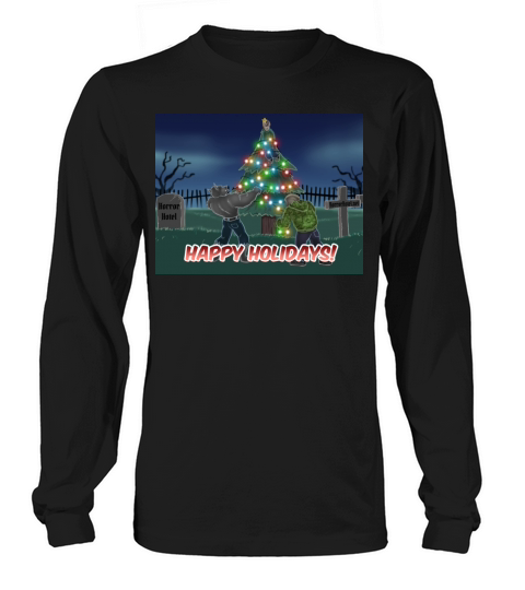 Happy Holidays from Horror Hotel Men's Long Sleeve
