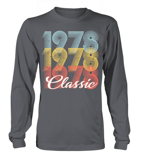 Classic Vintage 43th birthday Shirt Born In 1978 Women's Long Sleeve