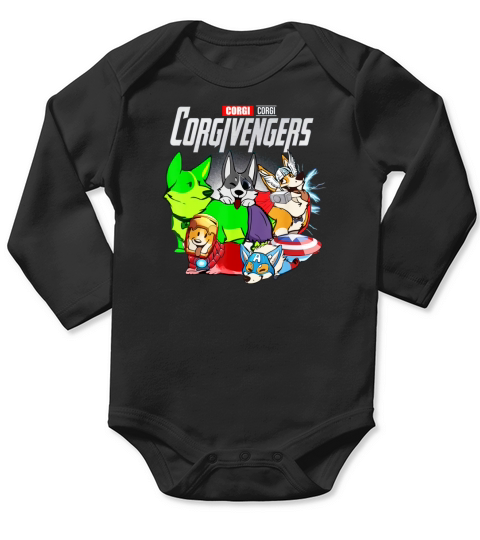 Corgi corgivengers dogvengers dog lover Long Sleeve Baby One-Piece