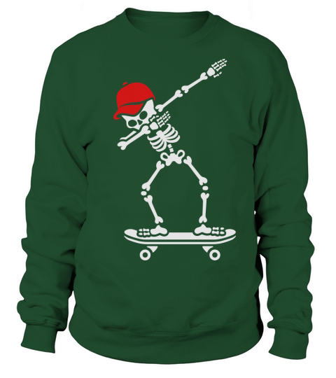 Dab dabbing skeleton skateboard skater Women's Sweatshirt