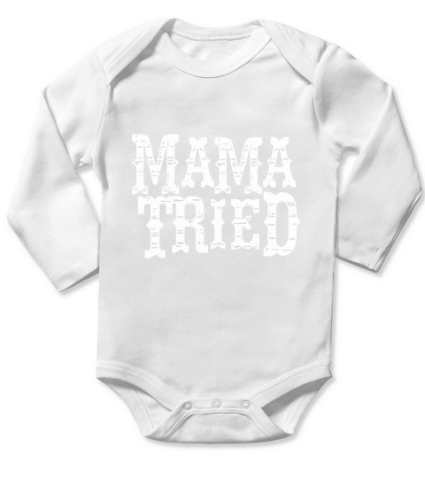 Mama Tried Country Music Long Sleeve Baby One-Piece