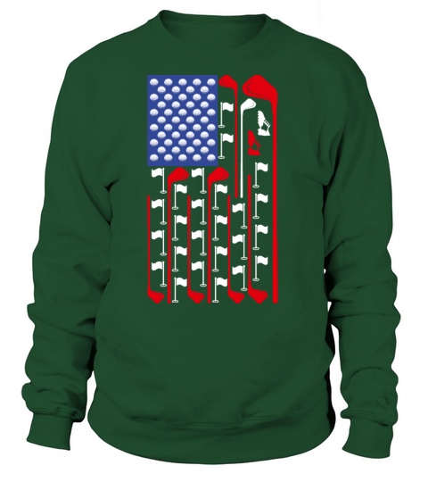 American Flag Golf Club Sports Funny Golfing Gifts Women's Sweatshirt