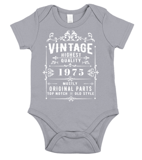 Vintage 1975 Vintage Short Sleeve Baby One-Piece