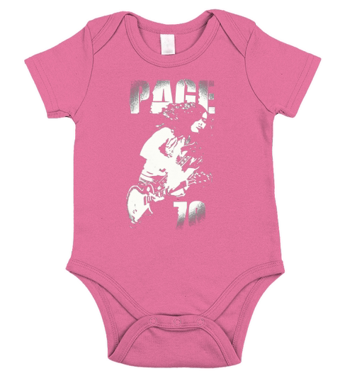 Retro Graphic Jimmy Page 70 Art Short Sleeve Baby One-Piece
