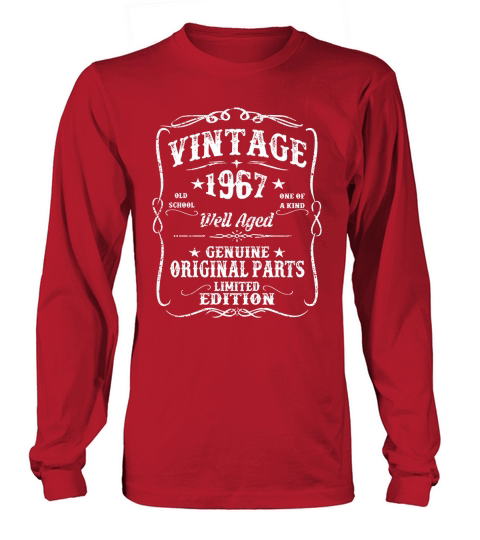 Vintage Age 1967 Shirt Well Aged Genuine Original Parts Limi Long sleeved Unisex