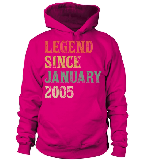 Legend Since January 2005 16th Birthday Gifts 16 Y Men's Hoodie
