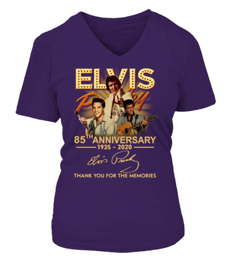 Elvis Presley 85th Anniversary 1935 2020 V-neck T-Shirt Woman