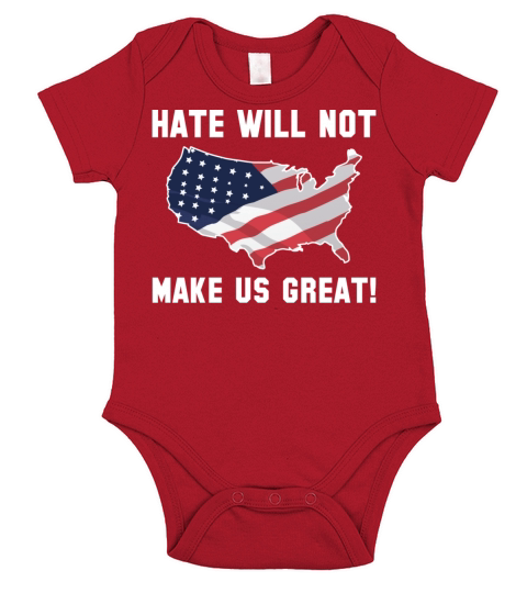 Hate Will Not Make US Great Short Sleeve Baby One-Piece