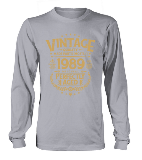 Vintage Birthday Tee Funny Shirt For Him 1989 Women's Long Sleeve