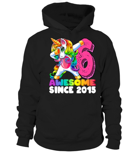 Awesome Since 2015 Dabbing Unicorn 6th Birthday Men's Hoodie