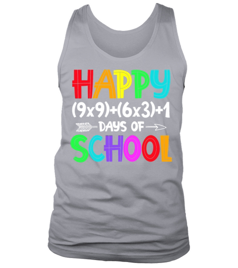 Math Formula 100 Days Of School Shirt Math Teacher Men's Tank Top