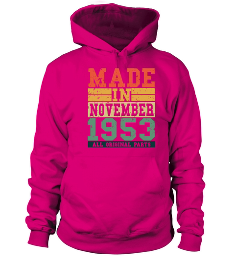 1953 Birthday November Vintage Saying Men's Hoodie