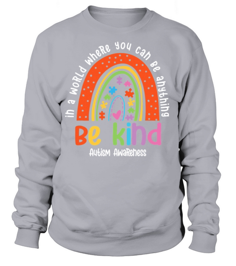 Autism Son Child Daughter Mom Be Kind Rainbow Women's Sweatshirt