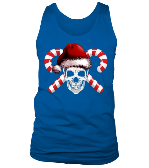 Funny Skeleton Skull Santa Hat Tee Merry Christmas Men's Tank Top
