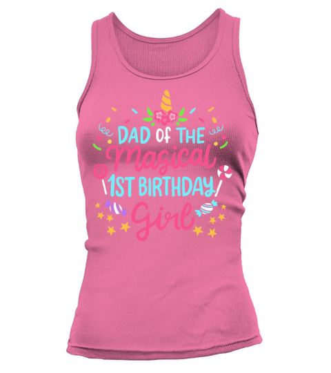 1st Birthday Dad Unicorn Women's Tank Top