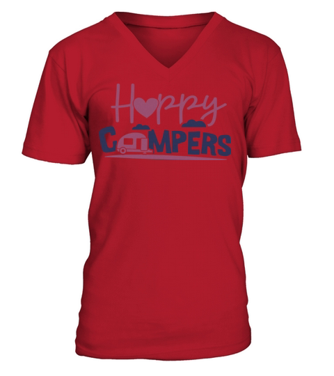 Happy Campers Men's V-Neck T-shirt