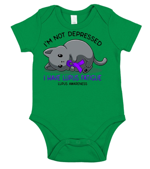 I am No Derpressed I Have Lupus Fatigue Lupus Awar Short Sleeve Baby One-Piece