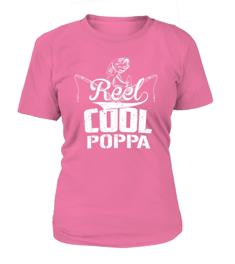 Fathers Day Reel Cool Poppa Fishing Grandpa Gift Women's T-Shirt