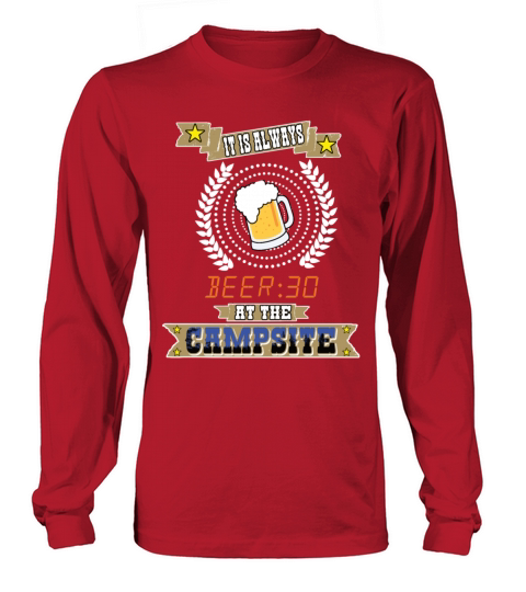 beer camping time campsite funny camper gift idea Women's Long Sleeve