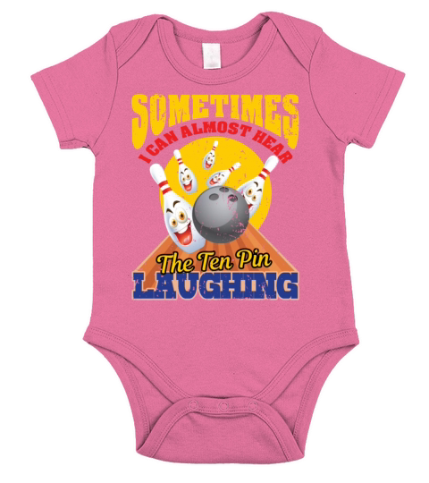 Hear The Ten Pin Laughing Bowling T-Shirt Short Sleeve Baby One-Piece
