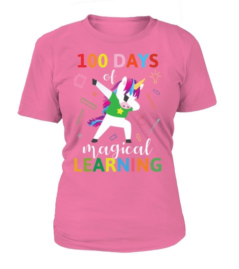 100th Day of School Unicorn Girls 100 Days of Scho Women's T-Shirt