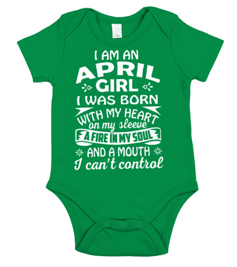 I am an April girl Short Sleeve Baby One-Piece