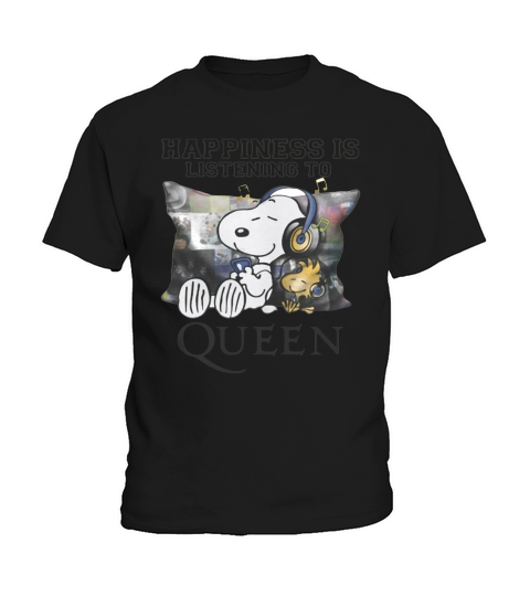 Snoopy und Woodstock Glück hört Königin T-Shirt Kids T-Shirt