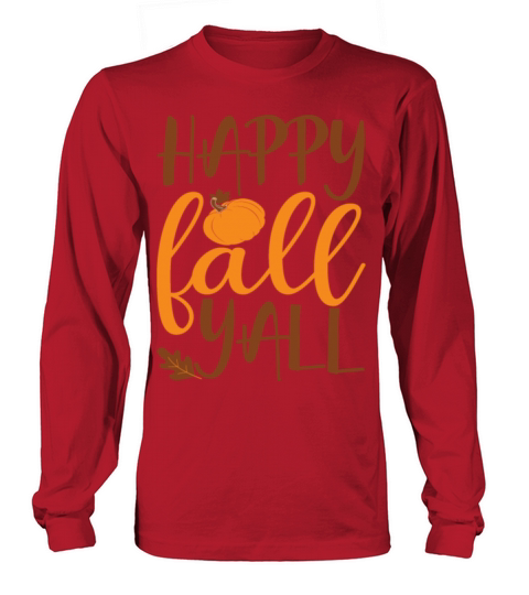 Happy Fall y all with acorn leaf Women's Long Sleeve