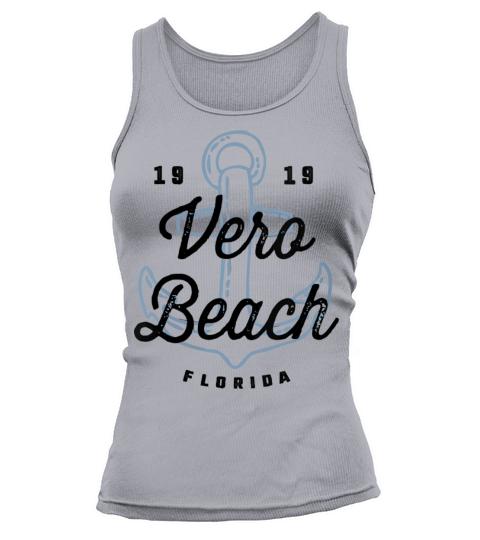 Vero Beach Florida - Cool Coastal Nautical Anchor Women's Tank Top
