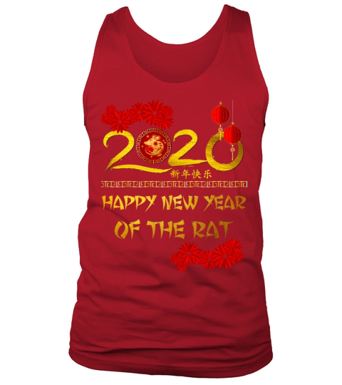 2020 Year of The Rat Happy Chinese New Year Gift Men's Tank Top