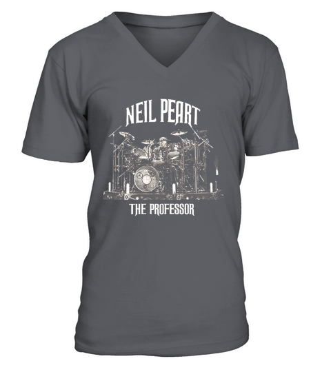 Anna Press Neil Peart The Professor  The Drummer Black V-Neck T-shirt