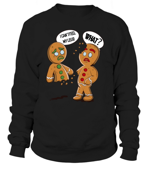 Funny Gingerbread Christmas Design Men's Sweatshirt