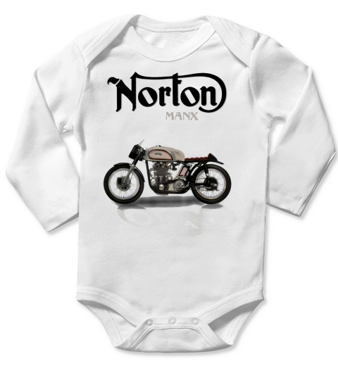 Norton Manx Super Bike Long Sleeve Baby One-Piece