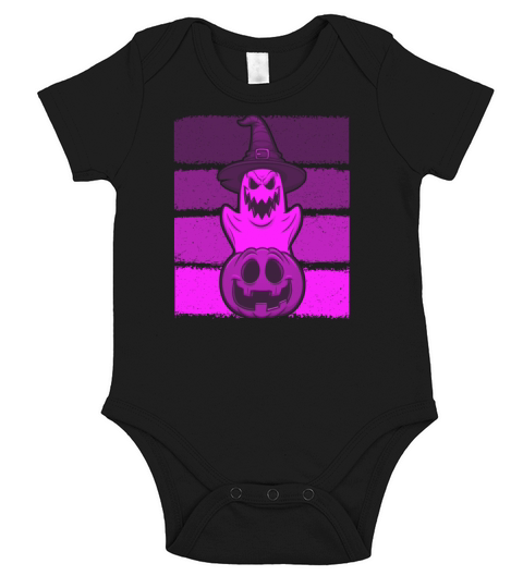 Halloween Ghost Pumpkin Funny ghosts Short Sleeve Baby One-Piece