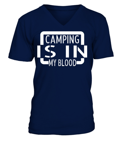 birthday boy scouts advanture gift camping camp Men's V-Neck T-shirt