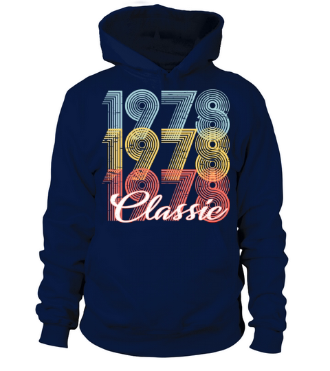 Classic Vintage 43th birthday Shirt Born In 1978 Women's Hoodie