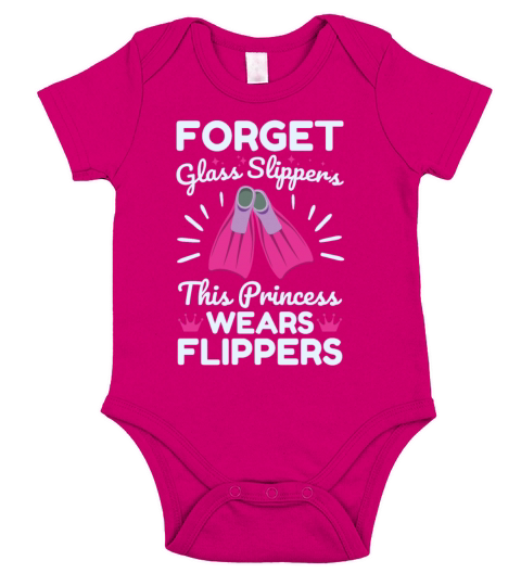 Forget Glass Slippers This Princess Wears Flippers Short Sleeve Baby One-Piece