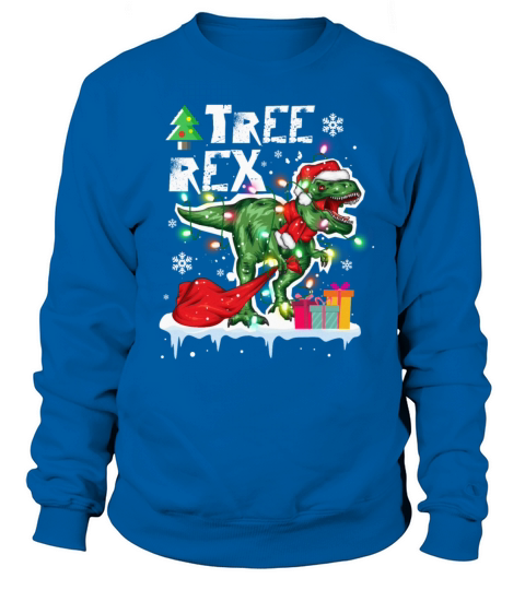 Christmas Dinosaur Tree Rex Pajamas led Light Gift Women's Sweatshirt