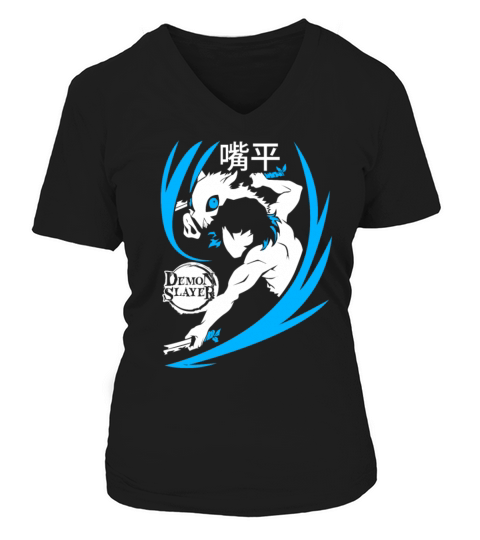 Inosuke Hashibira Demon Slayer Kimetsu No Yaiba Women's V-Neck T-shirt
