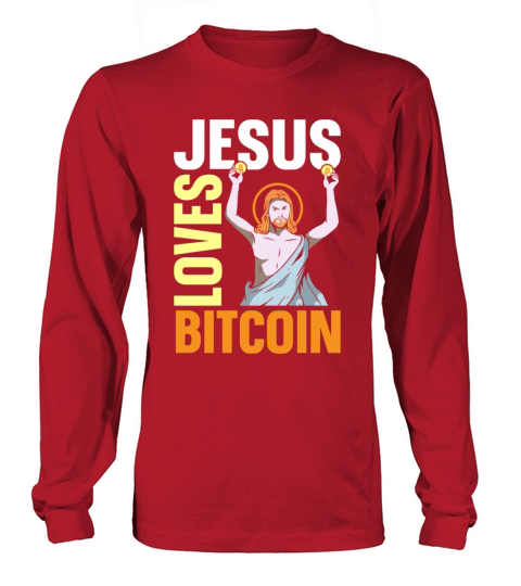 Bitcoin Crypto Jesus Faith Men's Long Sleeve