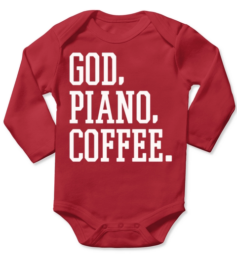 Piano Long Sleeve Baby One-Piece