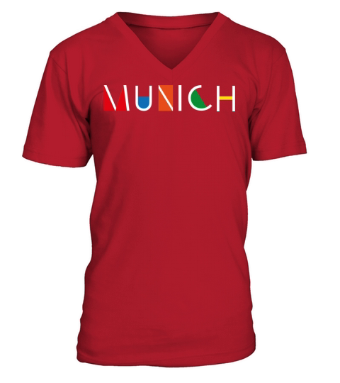 Munich German Europe Art Design Men's V-Neck T-shirt
