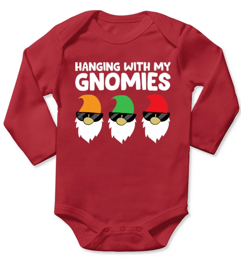 Garden Gnomes Hanging With My Gnomies Long Sleeve Baby One-Piece