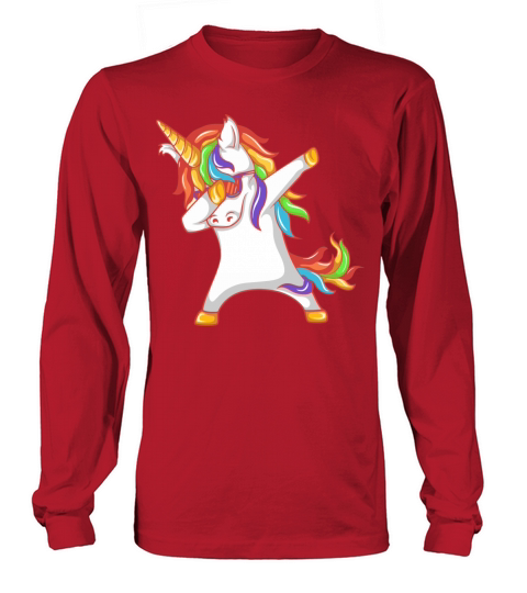Dabbing Unicorn Men's Long Sleeve