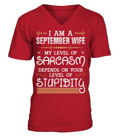 I Am An September Wife Men's V-Neck T-shirt