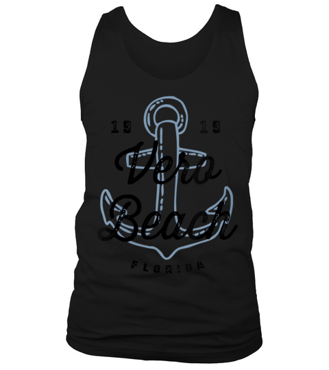 Vero Beach Florida - Cool Coastal Nautical Anchor Men's Tank Top
