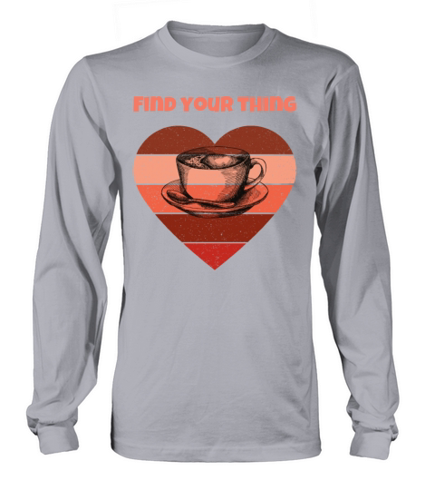 Find Your Thing Coffee Retro Heart Women's Long Sleeve