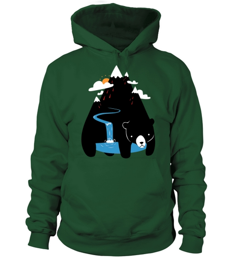 The Mountain Bear Illustrator Funny Animal Men's Hoodie