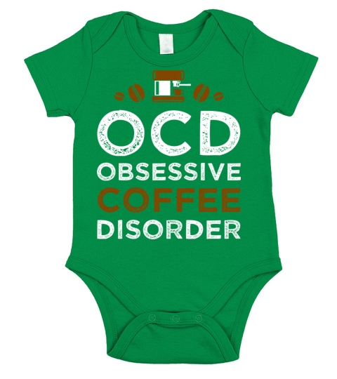 ocd obsessive coffee disorder Short Sleeve Baby One-Piece