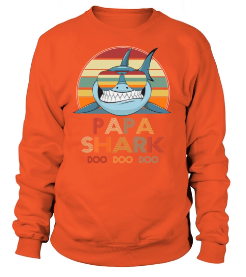 Retro Vintage Papa Shark Tshirt gift for Father Women's Sweatshirt